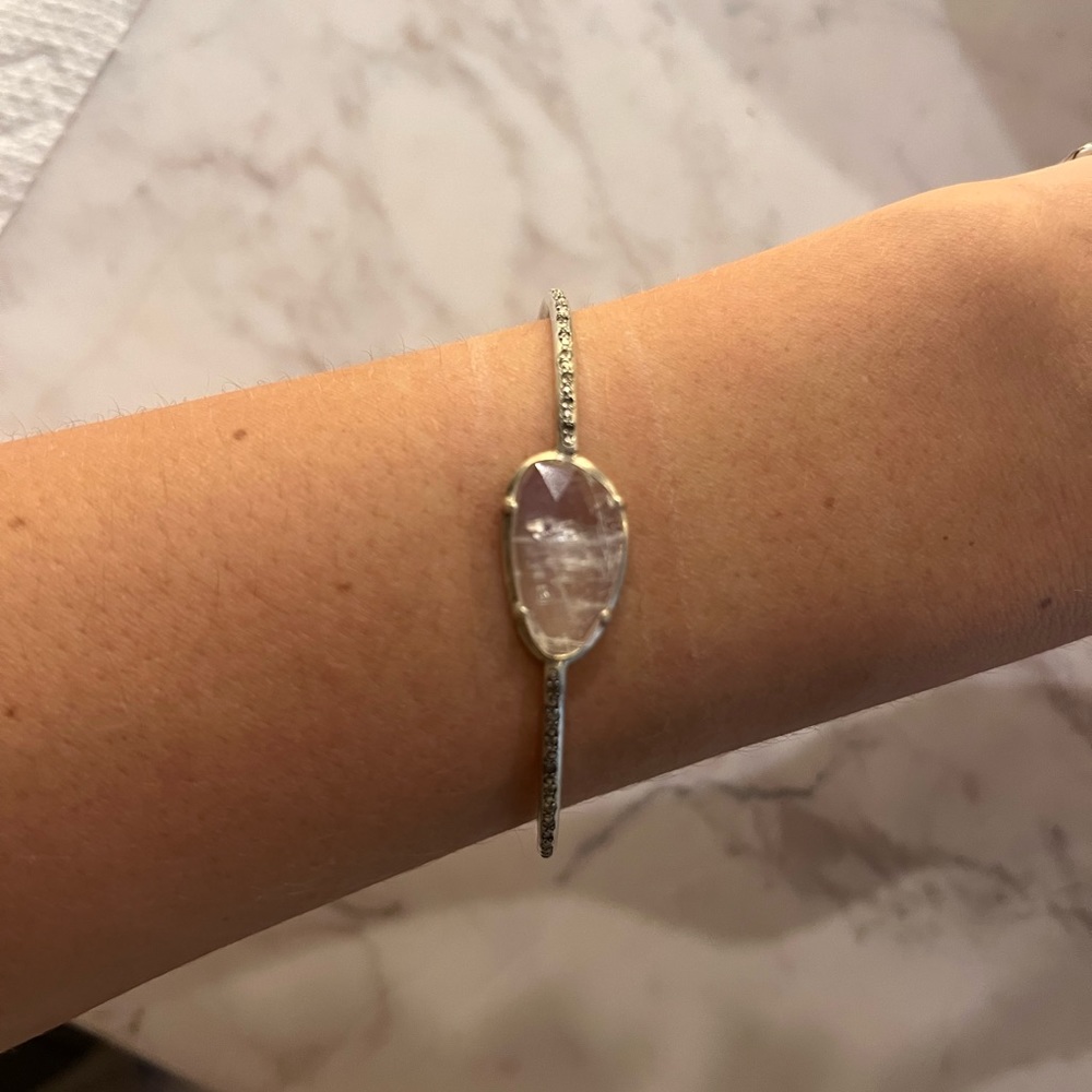 Chan Luu moonstone cuff with diamonds